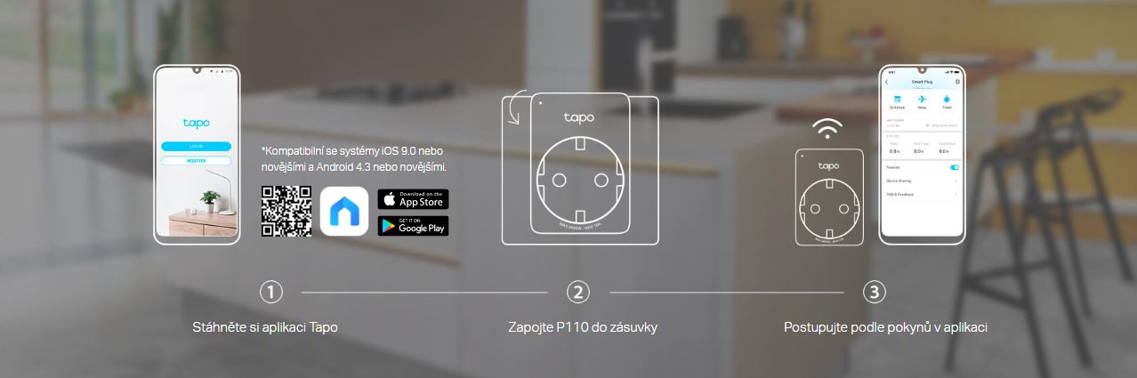 Chytrá WiFi zásuvka s měřením spotřeby TPLINK Tapo P110 EU