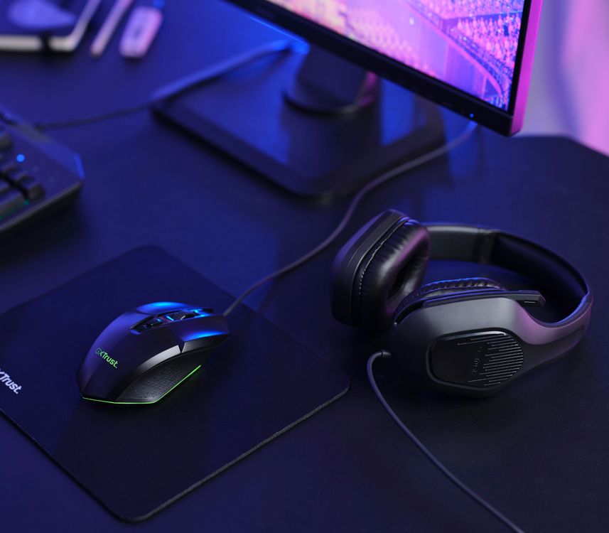 Myš podložka a herní sluchátka TRUST GXT790 TRIDOX 3IN1