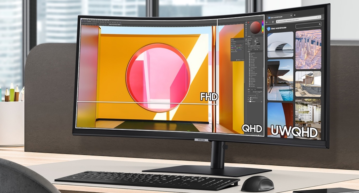 Prohnutý LED monitor SAMSUNG ViewFinity S6 S34C652UAU