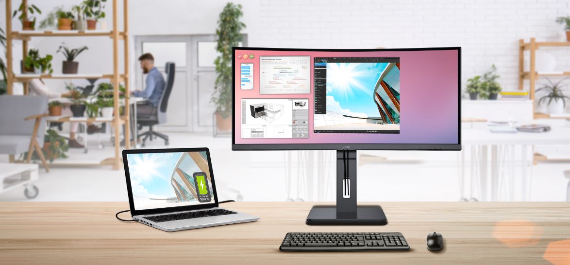 Prohnutý LED monitor AOC CU34P3CV 34