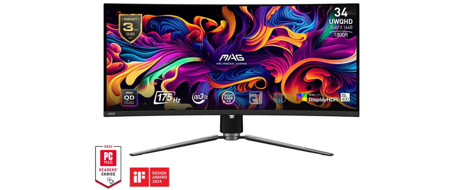34 OLED monitor MSI MAG 341CQP QDOLED