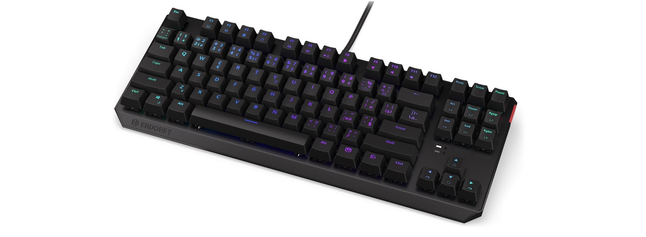 Herní drátová klávesnice ENDORFY Thock TKL Red