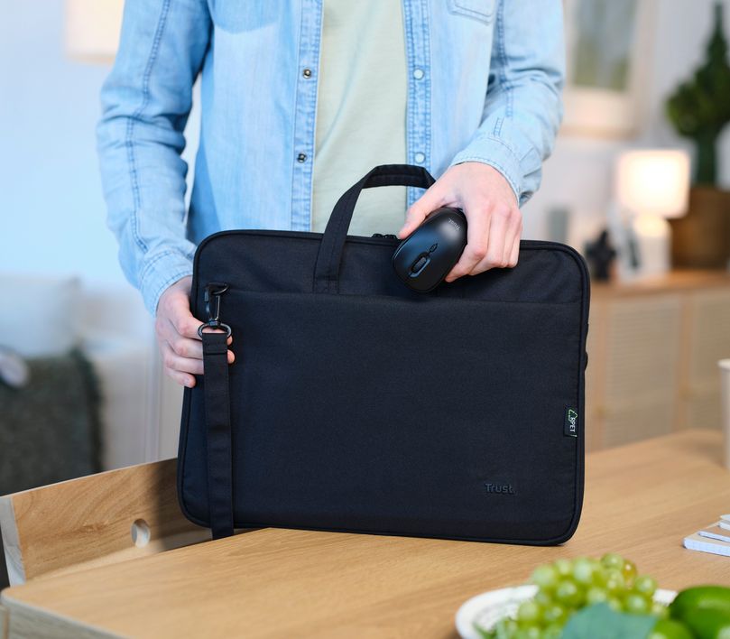 Brašna na notebook TRUST BOLOGNA + optická myš černá black