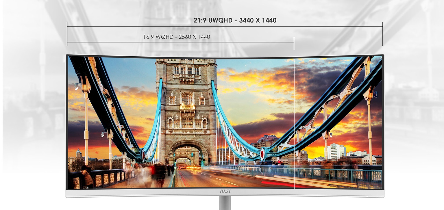 34 LED monitor MSI Pro MP341CQ black