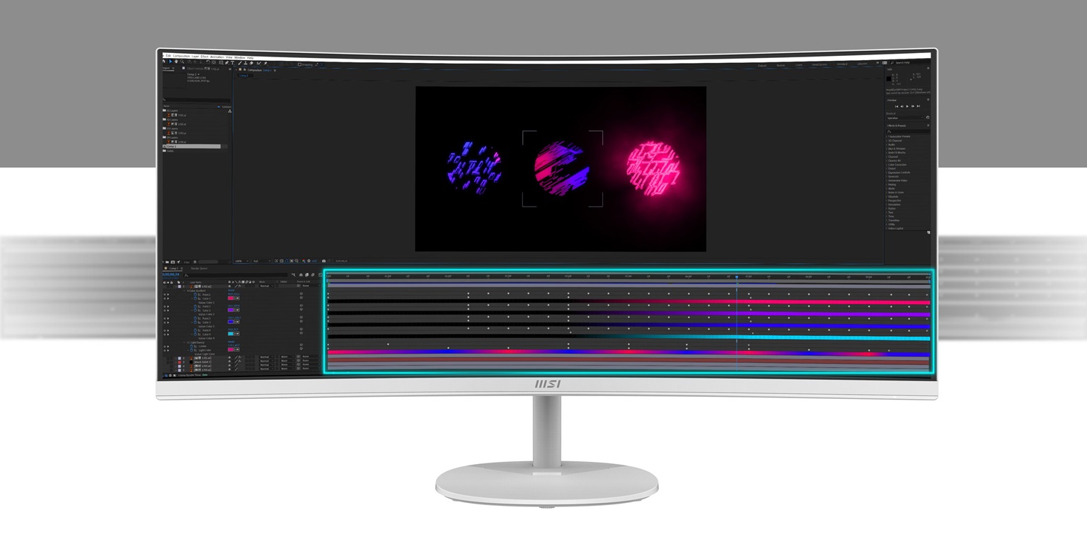 34 LED monitor MSI Pro MP341CQ black