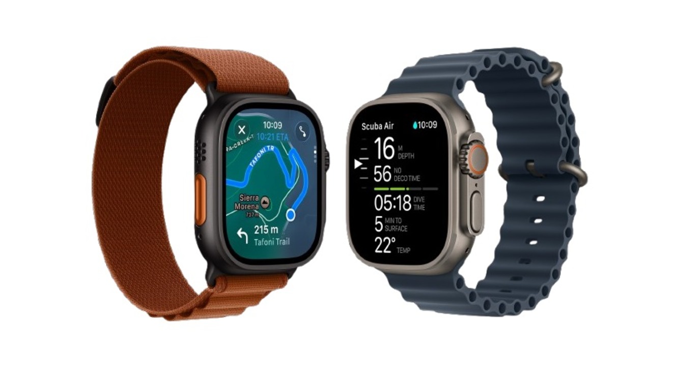 Chytré hodinky APPLE Watch Ultra 3 49mm Přírodní titan se světle modrým alpským tahem  M