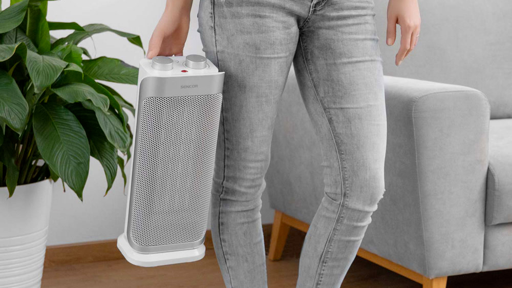 Teplovzdušný konvektor SENCOR SFH 8050SL keramické topidlo stříbrný silver