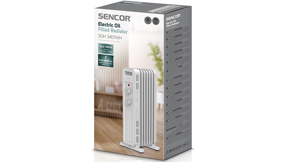 SOH 3407WH olejový radiátor SENCOR