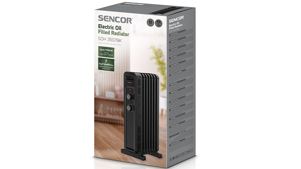 Olejový radiátor SENCOR SOH 3507BK