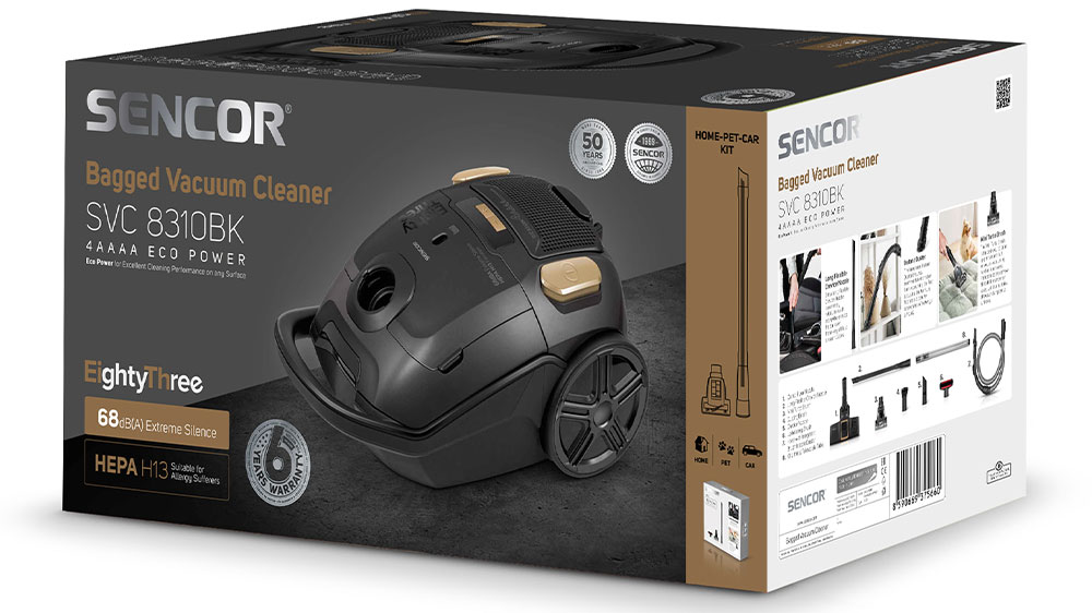 Sáčkový vysavač SENCOR SVC 8310BK 4AAAA