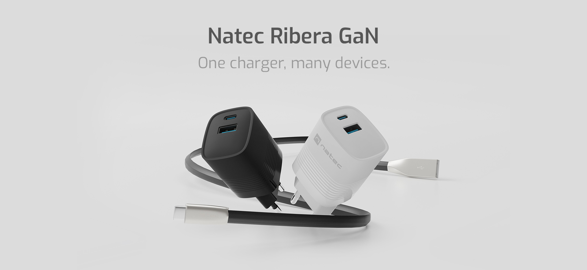 USB nabíječka NATEC RIBERA GaN 30 W