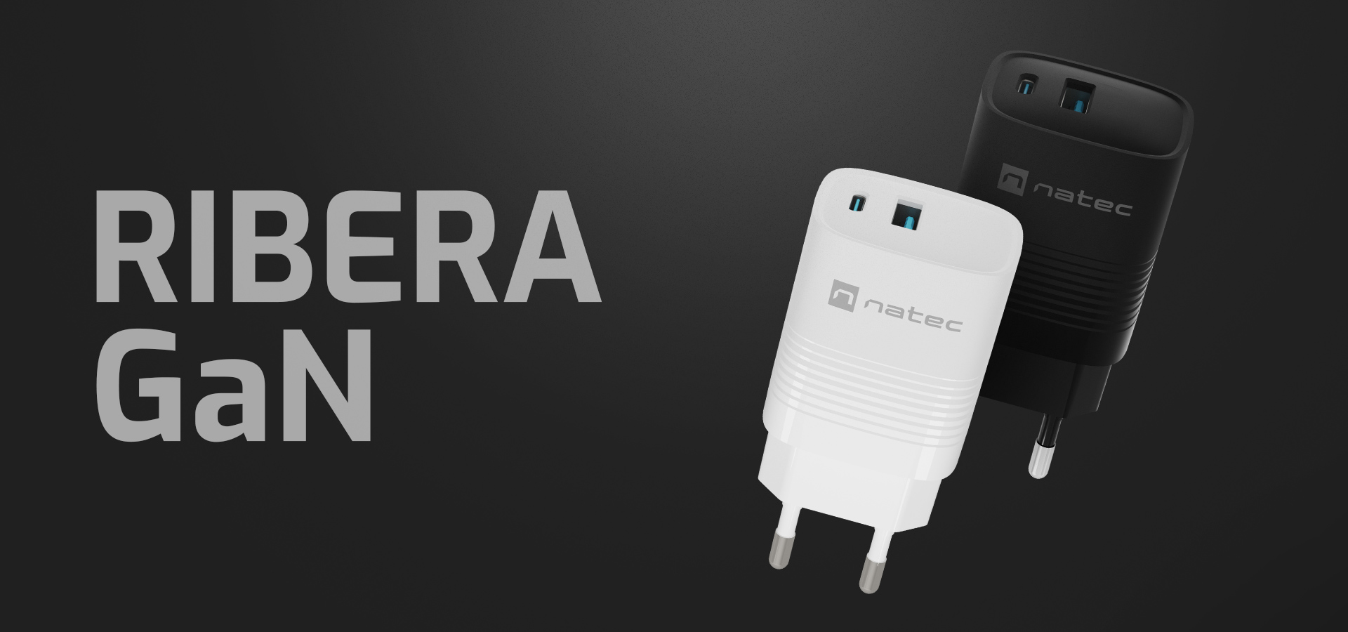 USB nabíječka NATEC RIBERA GaN 30 W