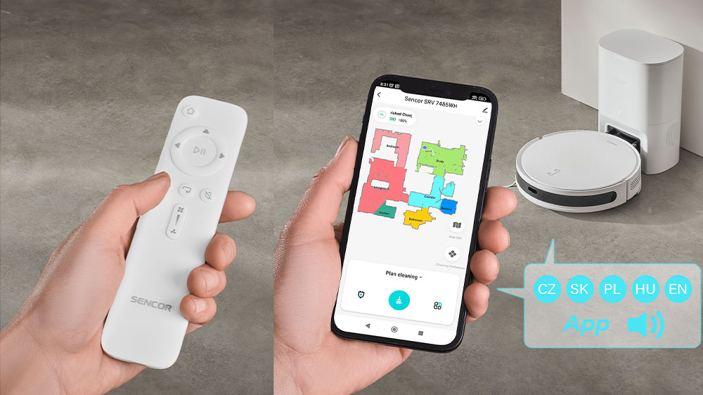 Robotický vysavač SENCOR SRV 7485WH