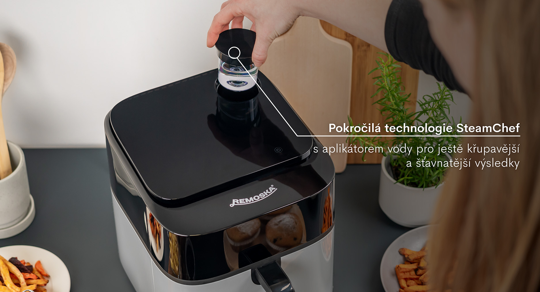 Horkovzdušná fritéza REMOSKA Vento SteamChef R301002