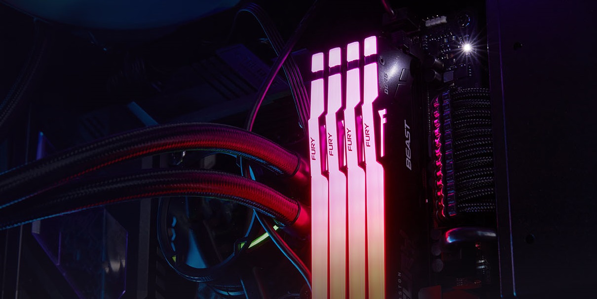 Paměťový modul KINGSTON FURY Beast Black RGB 64GB DDR5 2X32GB 5600MHz CL40