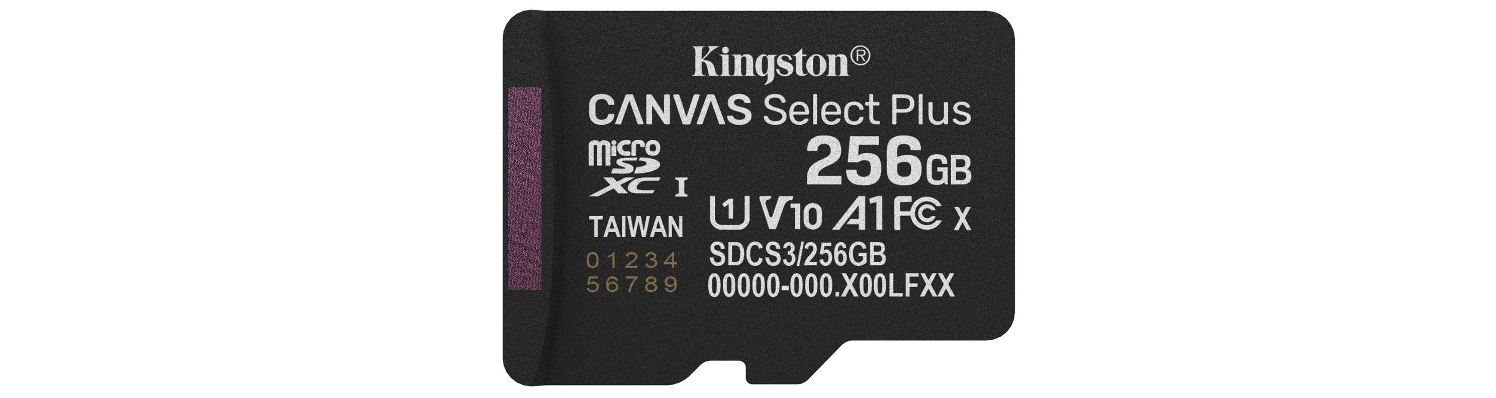 Paměťová karta KINGSTON microSDXC 256GB Canvas Select Plus