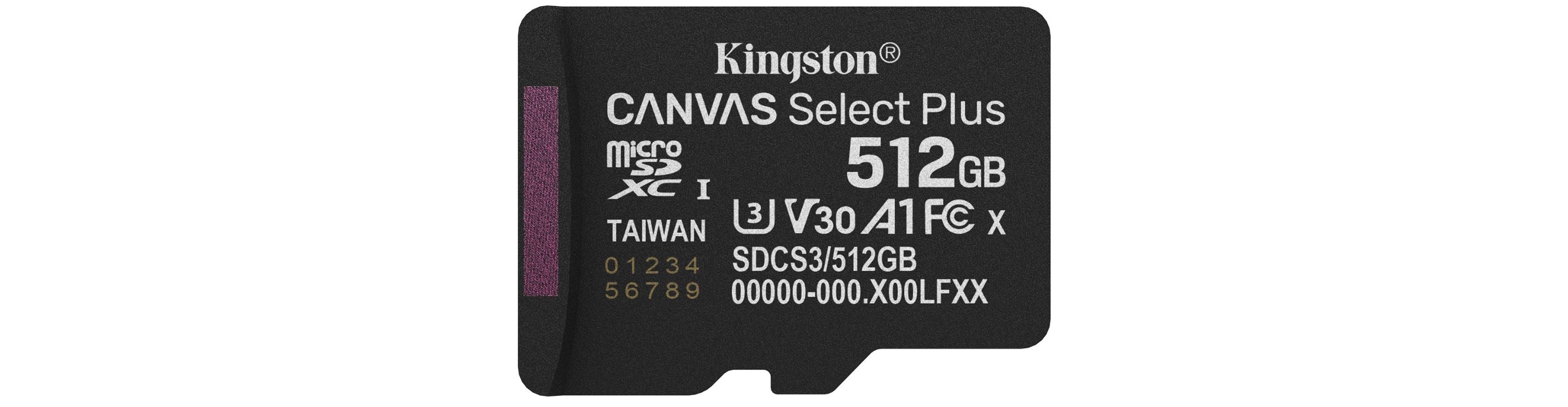 Paměťová karta KINGSTON microSDXC 512GB Canvas Select Plus