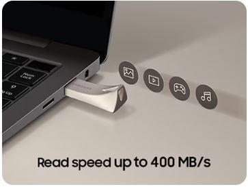 Přenosný flash disk SAMSUNG BAR Plus 128GB Titan Gray