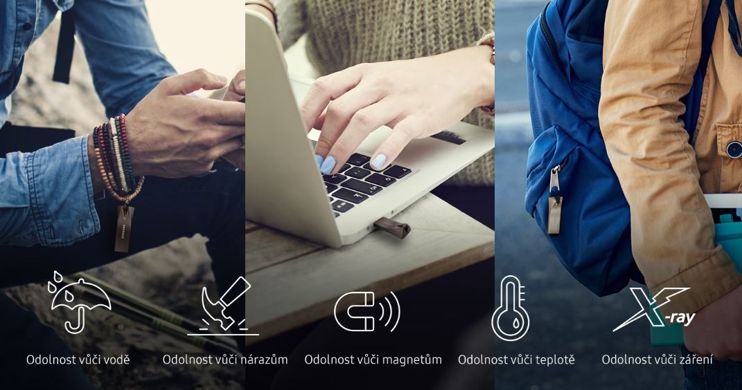 Přenosný flash disk SAMSUNG BAR Plus 512GB Titan Gray