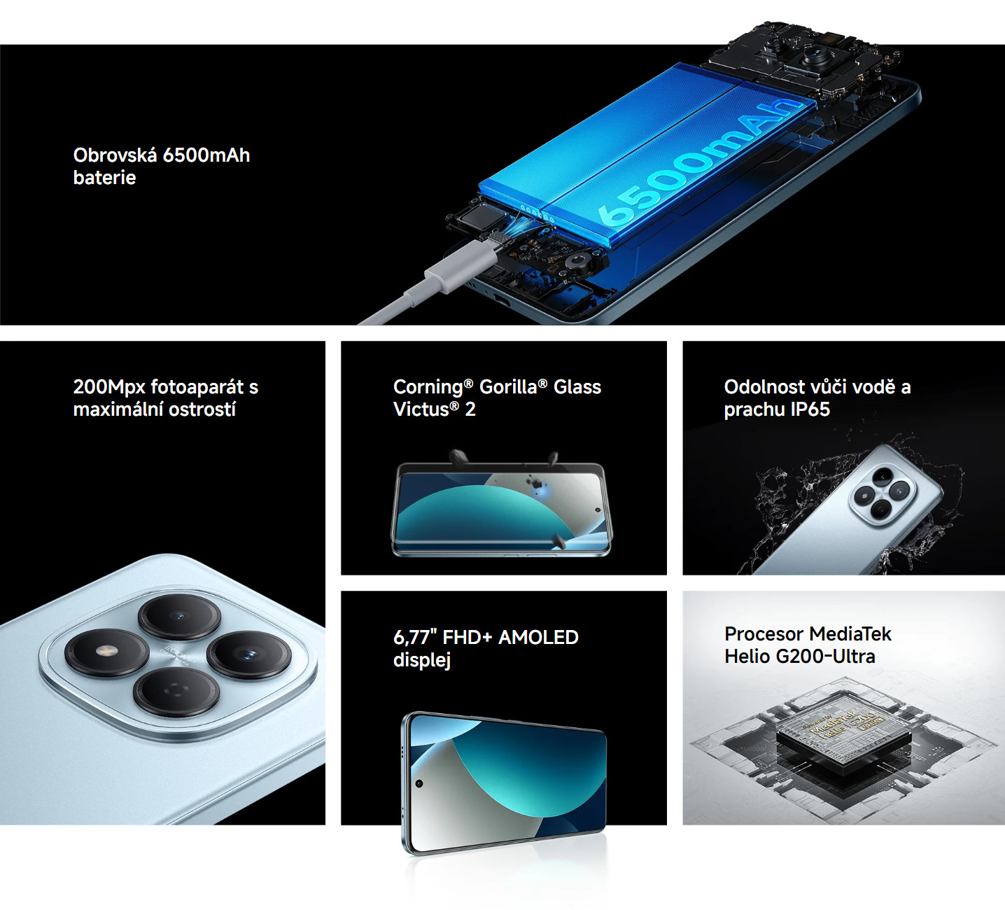 Mobilní telefon XIAOMI Redmi Note 15 Pro 8GB256GB Titanium