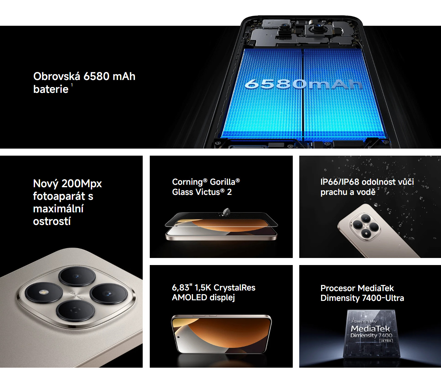 Mobilní telefon XIAOMI Redmi Note 15 Pro 5G 8GB512GB Titanium