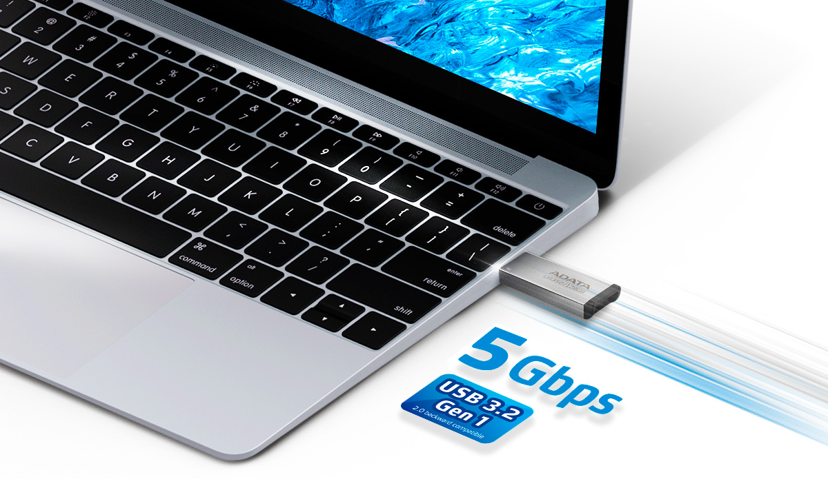 Přenosný flash disk ADATA UR350 64GB hnědá