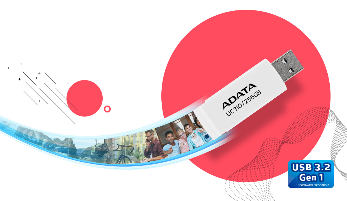 Přenosný flash disk ADATA UC310 256GB USB 32