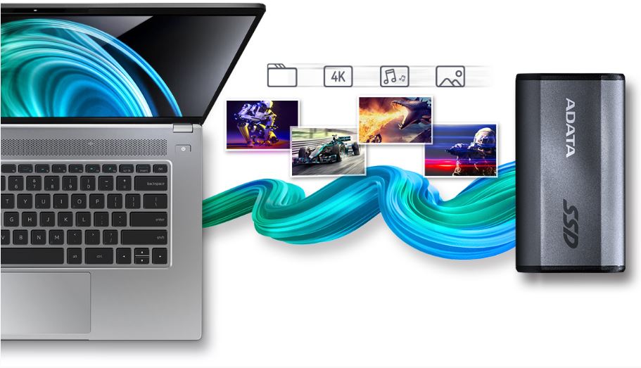 Externí SSD disk ADATA Elite SE880 500GB modrá