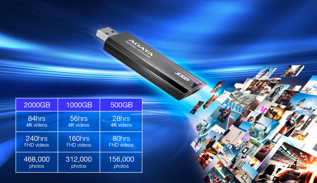 Externí SSD disk ADATA SC610 500GB černá