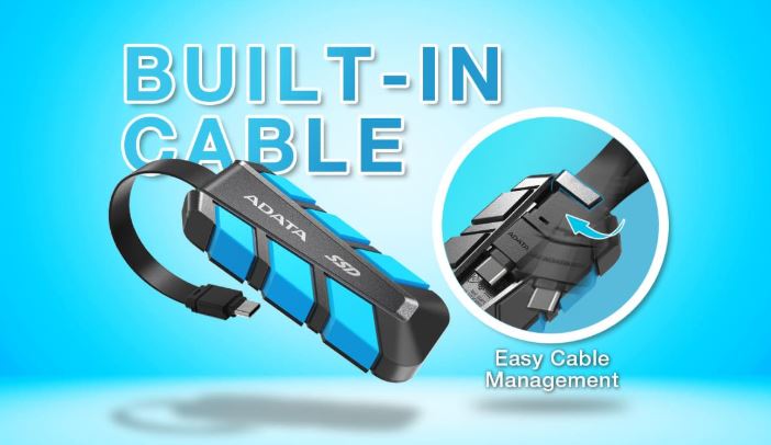 Externí SSD disk ADATA SC740 500GB modrá