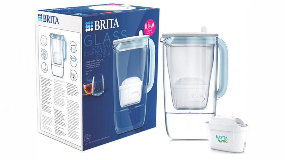 Filtrační konvice BRITA One Skleněná filtrační konvice 25 l světle modrá