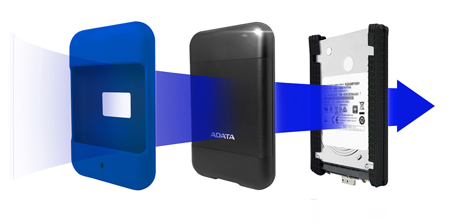 Přenosný pevný disk ADATA DashDrive Durable HD700 1TB černý black