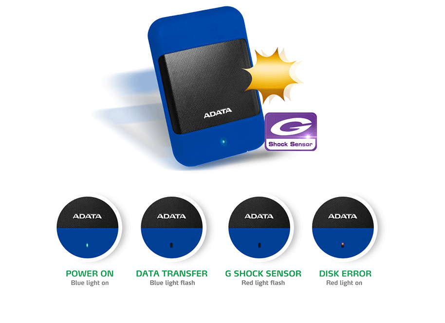 Přenosný pevný disk ADATA DashDrive Durable HD700 1TB černý black