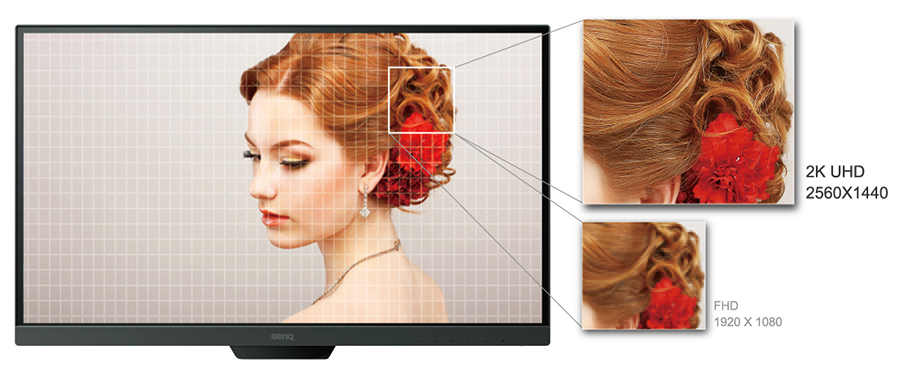 25 LED monitor BENQ PD2500Q černý black