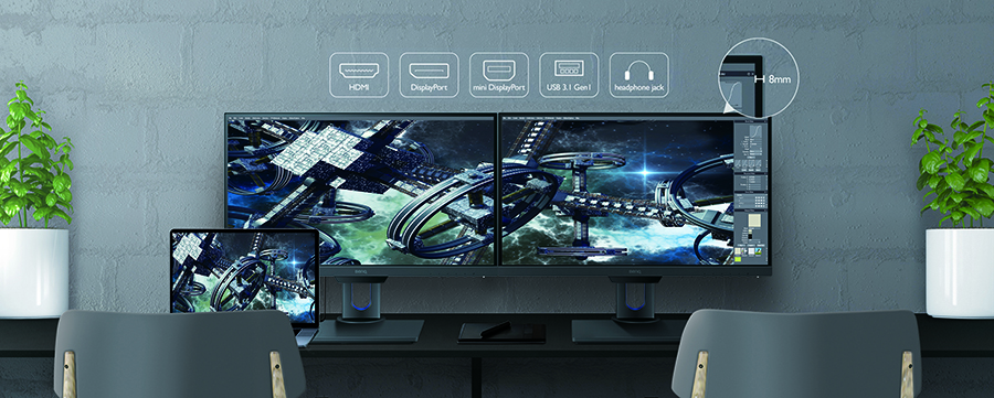 25 LED monitor BENQ PD2500Q černý black