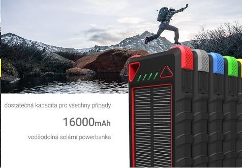 Solární power banka Viking PowerBank AKULA II 16000mAh zelená green