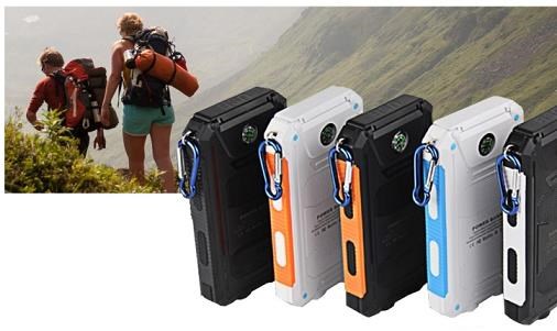 Solární outdoorová power banka Viking Delta I 8000mAh bílooranžový