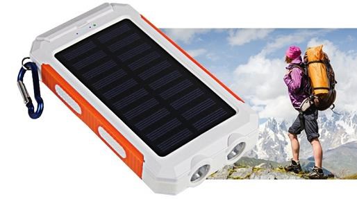 Solární outdoorová power banka Viking Delta I 8000mAh bílooranžový