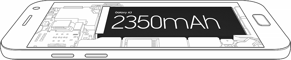 Mobilní telefon SAMSUNG  Galaxy A3 2017 černý black