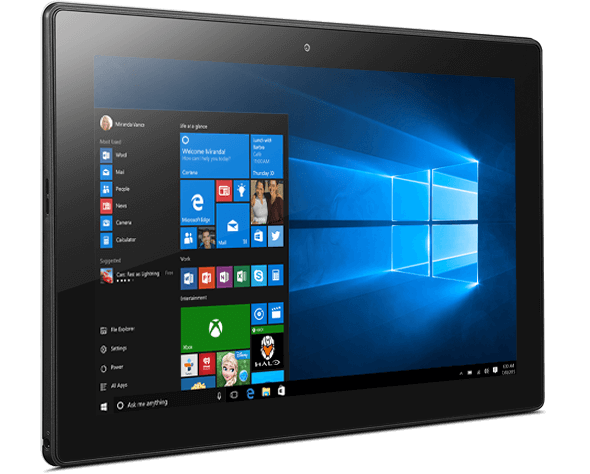 Ke standardnímu vybavení Miix 310 patří systém Windows 10 Home.