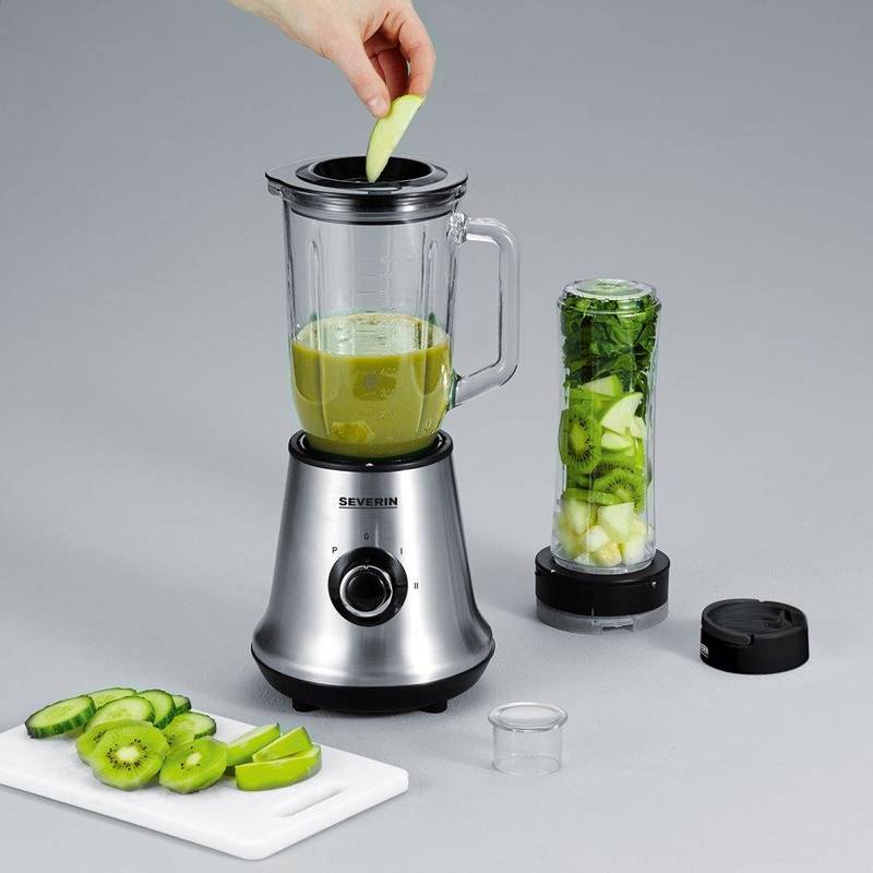 Smoothie mixér SEVERIN SM 3737 broušená nerezčerná